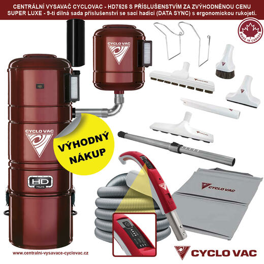 Centrální vysavač Cyclovac - HD7525 - Super luxe sada